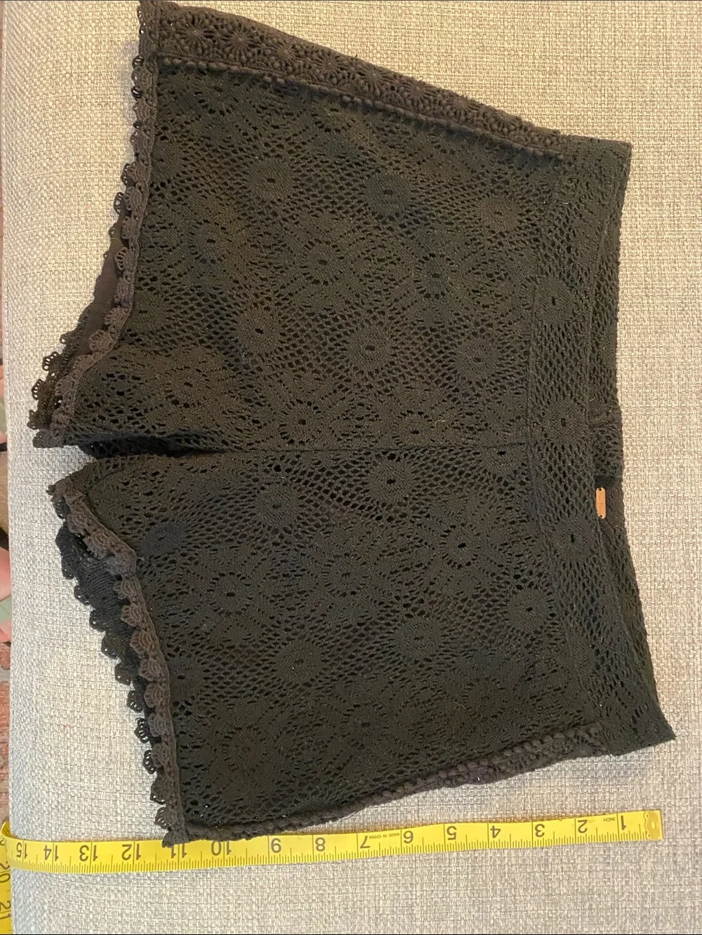 Free People Black Crochet Shorts